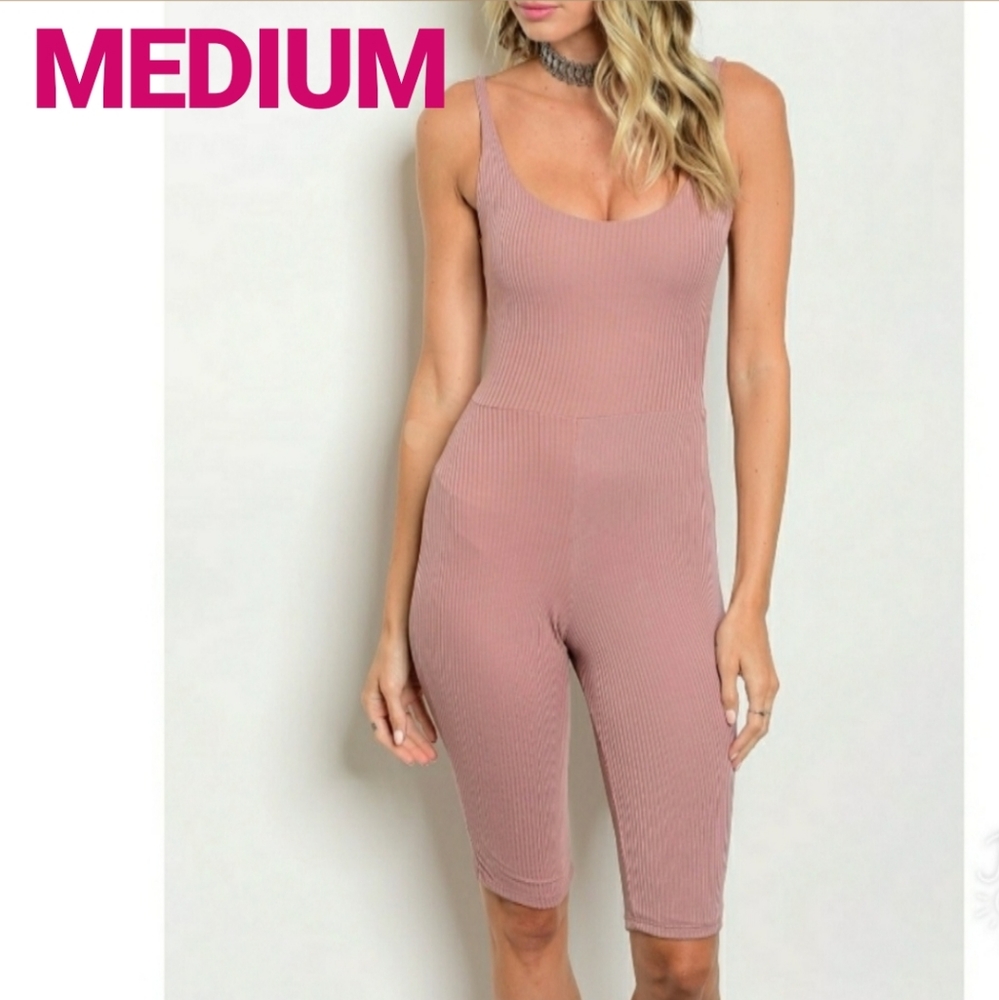Mauve Cropped Jumpsuit